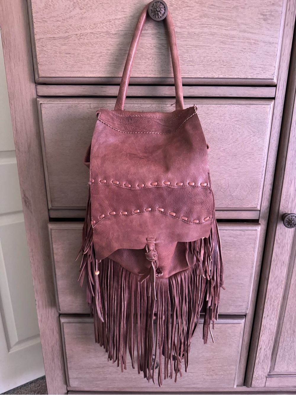 Fringed Leather crossbody